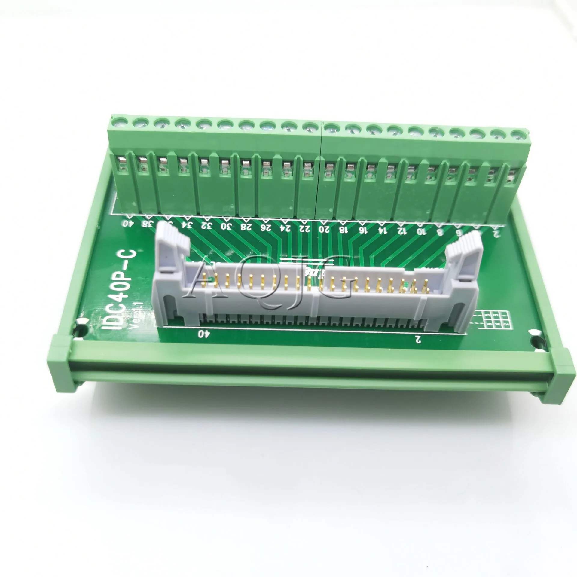 Breakout Masculino do Bloco Terminal Terminais do Relé do Plc Conector do Adaptador da Montagem do Trilho do Ruído Pin Idc40p Idc 40 - Imagem 3