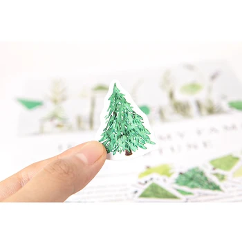 

45pcs/box Lovely Green Forest Sticker Marker Planner Diary School Stationery Stickers Scrapbooking