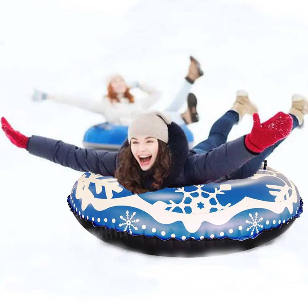Снежная труба лыжный круг зимний уличный крепкий плот для взрослых Детский спортивный семейный прочный надувные игрушки игры с ручкой ПВХ