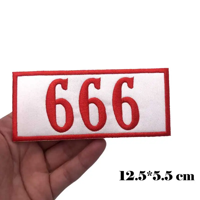 ANGRY DOG 666 Железный На крючке подложка Смешные панк Рок вышитые байкерские