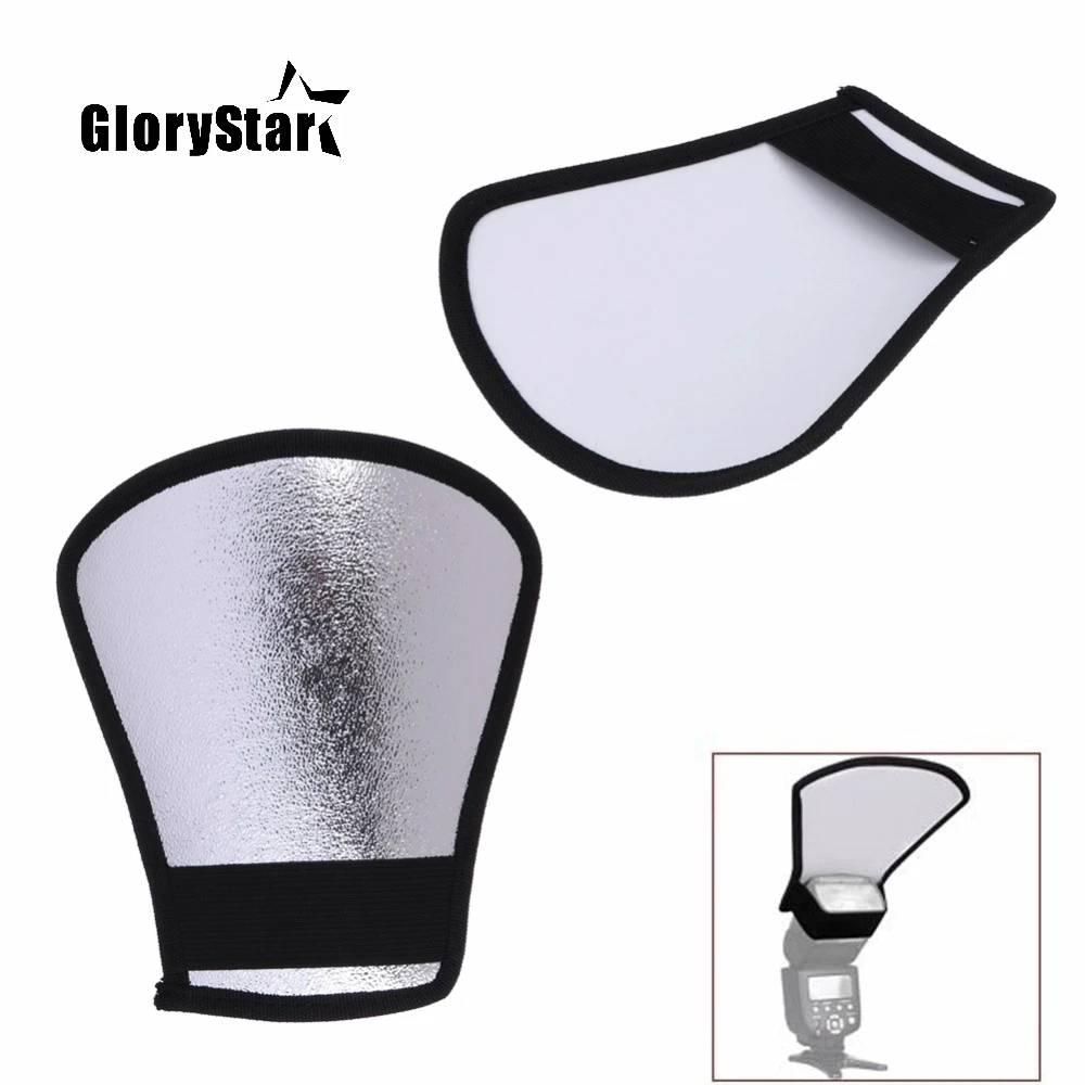 Silver White Camera Flash Diffuser Softbox Photo Light Reflector For Canon Canon Sony Minolta Nikon Tumax Cameras 11*18*20cm