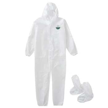 

Raincoat Thickened Waterproof Rain With Shoes Covers Protection Suit Disposable Protective Clothing Antibacterial Dust-proof
