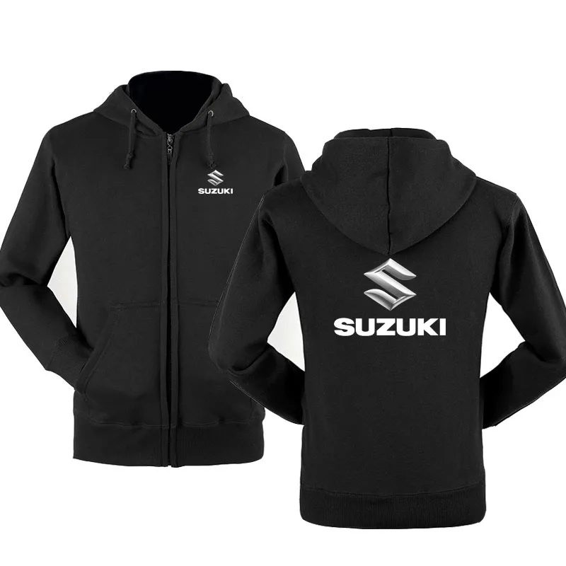 Зимняя мужская толстовка с капюшоном, логотип Suzuki, толстовки с длинным рукавом, Мужская толстовка на молнии, мужские толстовки с капюшоном, куртка s