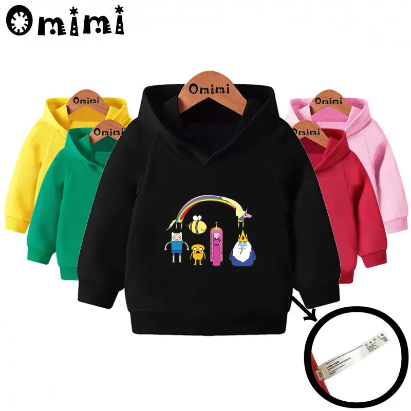 Adventure Time Finn & Jaker/милые свитшоты детские толстовки с капюшоном крутой пуловер для