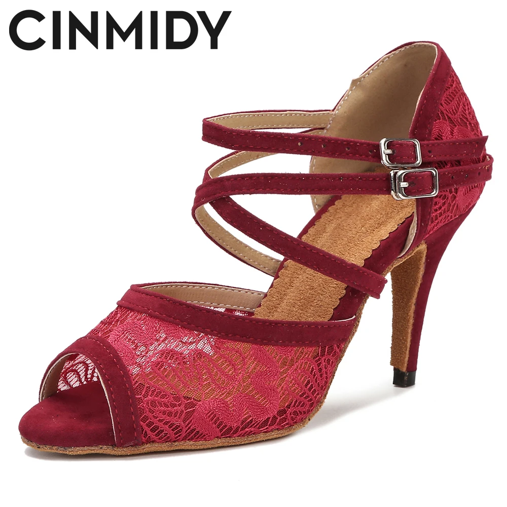 

CINMIDY Latin Dance Shoes Ballroom Dance Shoes Women Salsa Tango Shoes For Dancing High Heels Indoor Party Sandals