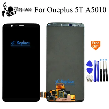 

100% Tested Black 6.0 inch For Oneplus 5T 1+ 5T A5010 LCD DIsplay Touch Screen Digitizer Assembly Replacement parts Free Tools