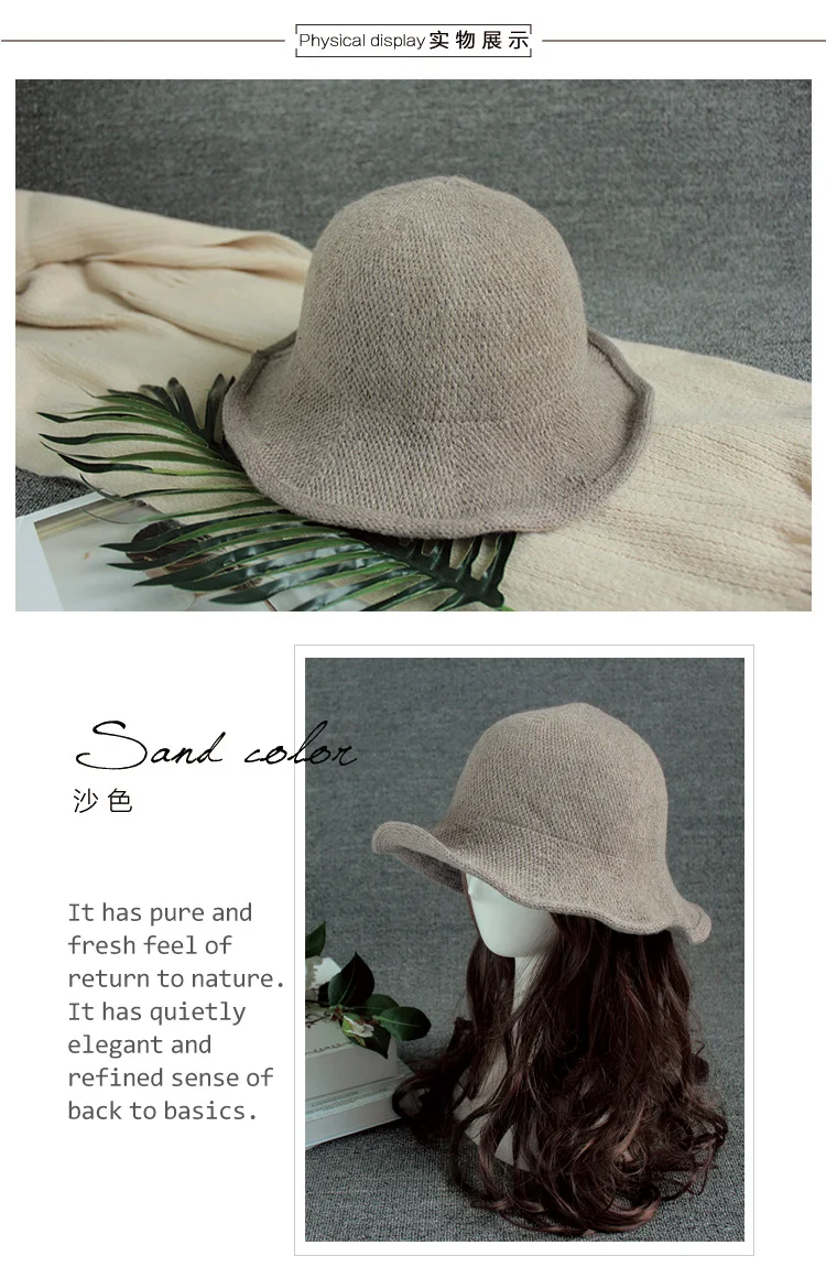 Прямая поставка, Женская шерстяная зимняя женская шапка, одноцветная индивидуальная шерстяная шляпа, Женская шерстяная шапка