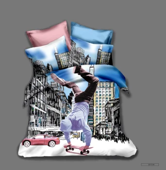 

Youth Skateboard Bedding Set Boys Bedroom Decor Bedding Set 100% Microfibe 1PC Duvet Cover with Pillowcases No Comforter