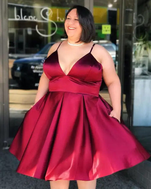 plus size a line cocktail dresses