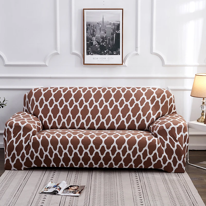 Геометрический эластичный чехол для дивана, твердый плотный чехол, все включено, чехлы для дивана, для гостиной, плед, чехол для дивана, защита мебели - Цвет: Dark Camel 01