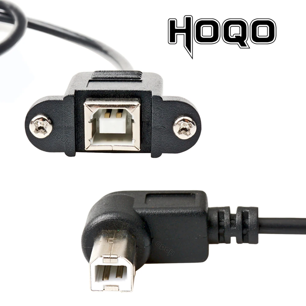 50pcs-usb-20-b-male-to-female-adapter-30cm-1ft-elbow-usb-type-b-wire-socket-printer-panel-mount-extension-cable-lock-connector