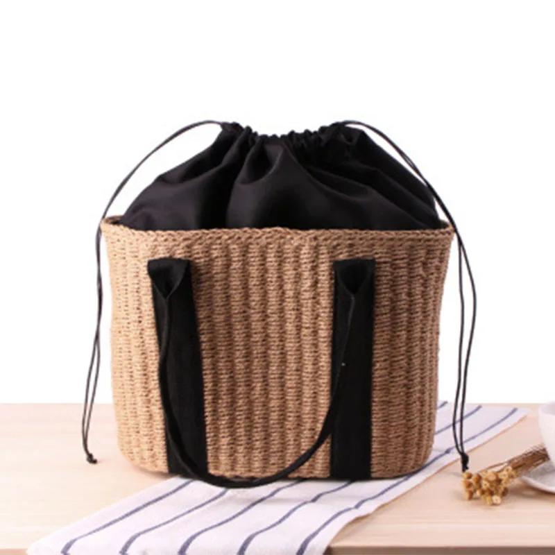 Oversized Straw Beach Bag, Beautiful Straw Tote Bag for Summer Vacation 2021