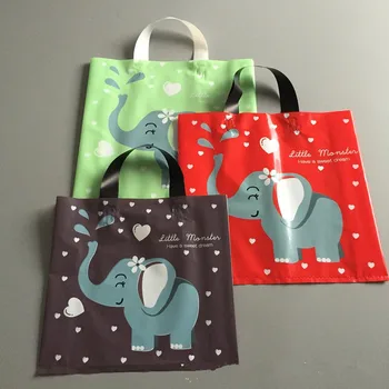 

50pcs 27*27*10cm High Quality Gift Bags Plastic Shopping Bags Clothing Package Bags Party Supply Christmas New Year Gift Bags