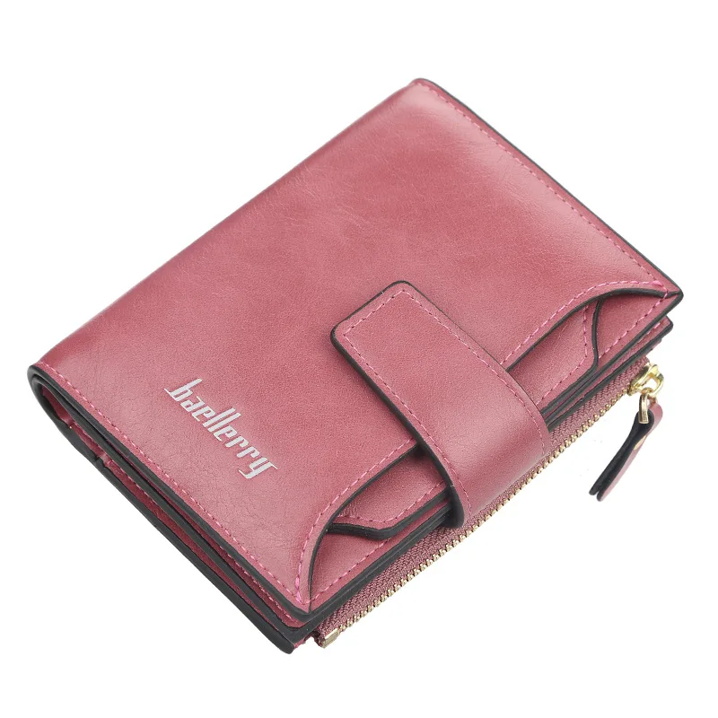 Light Red Модный женский кошелек с карманом для монет, небольшие женские кошельки, держатель для карт, женские кошельки, дизайнерские Короткие Кошельки WWS299 - Цвет: Light Red