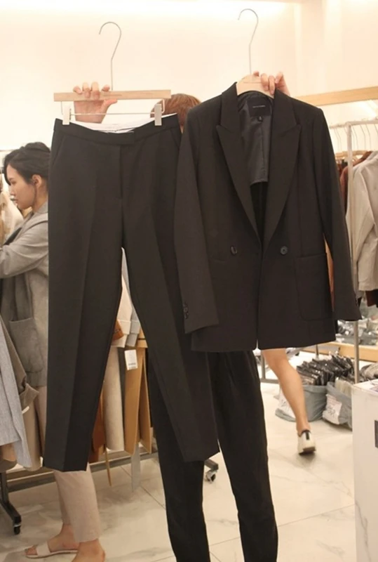 Женский комплект весна осень 2019 новый тонкий маленький костюм брюки два