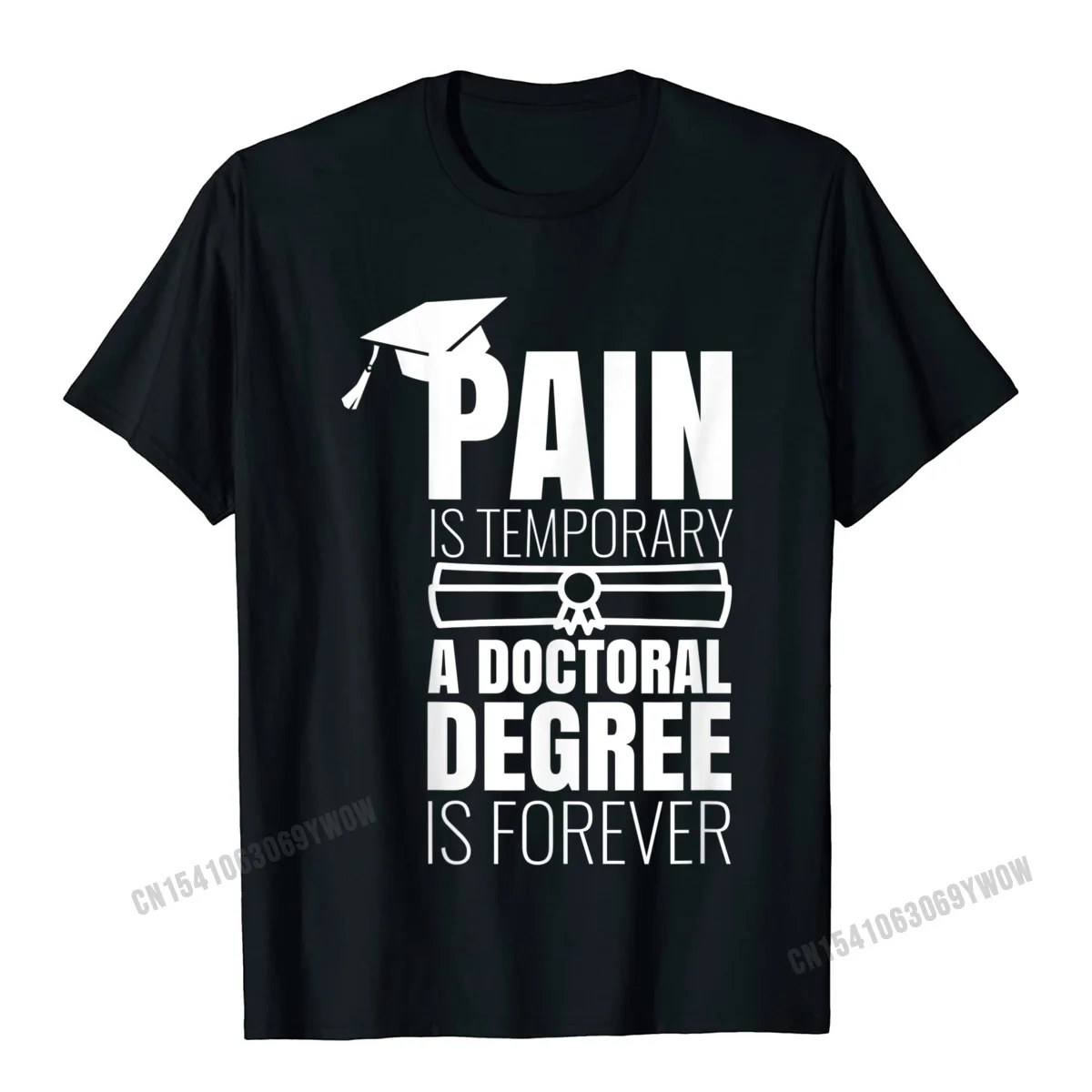 On Sale Mens Tshirts Round Neck Short Sleeve 100% Cotton Fabric Street Tops Shirts Classic Tops & Tees Free Shipping PhD Graduation Gift - Ph.inisheD. PHINISHED - Ph.D. T-Shirt__885 black