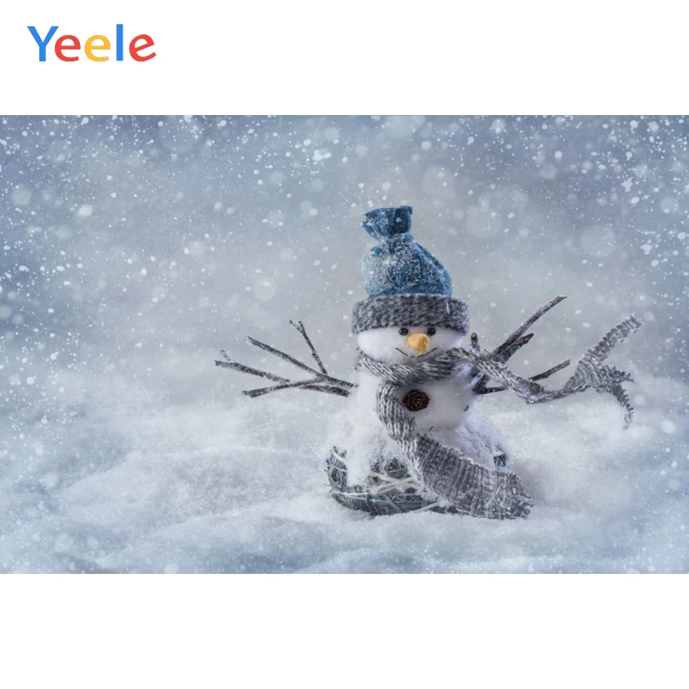 

Christmas Winter Lovely Snowman Snowflake Home Decoration Backdrop Photography Custom Photographic Background For Photo Studio