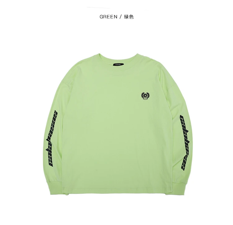 Green Kanye West(Канье Уэст), 6 CALABASAS, Мужская толстовка, хлопок, модная, повседневная, хип-хоп, рэппер, диджей, большие размеры, Толстовка для мужчин, высокое качество - Цвет: Green
