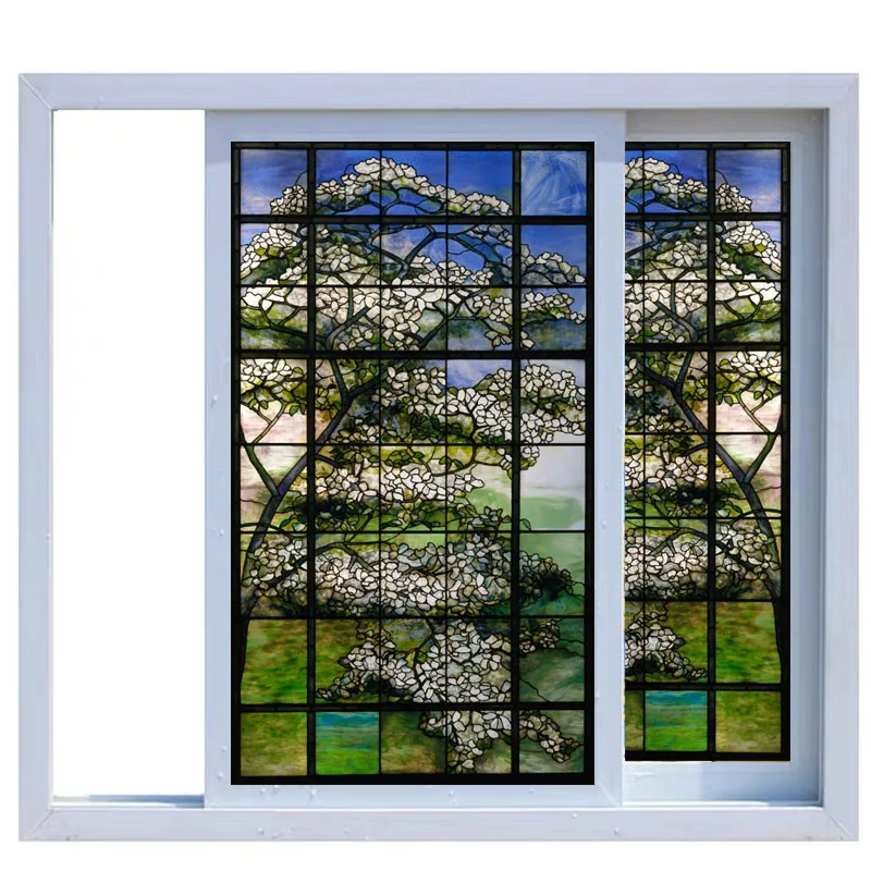 Film de verre d'art d'église européenne, autocollant opaque de vitrail,  décor adhésif Leges Cling, confidentialité, taille personnalisée, B1014 -  AliExpress