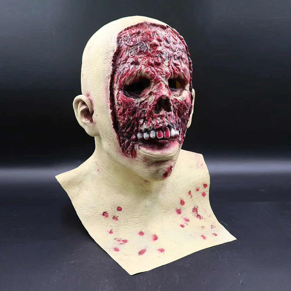 

Creepy Scary Skull Mask Melting Face Zombie Horror Halloween Costume Party Props FI-19ING