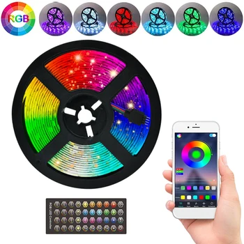 

Bluetooth LED Strip Lights 5M/150 Lights IP65 RGB Strip Lights with 40Keys Remote for Thanksgiving Christmas