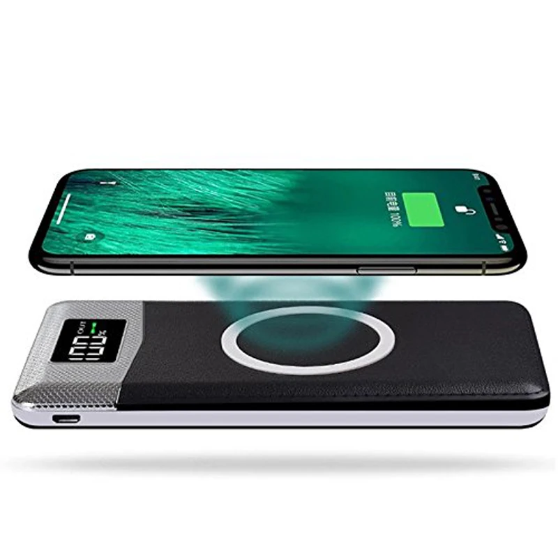 JKING 30000mAh QI Беспроводное зарядное устройство power Bank для iPhone samsung Внешний аккумулятор с двумя usb-портами зарядное устройство беспроводной внешний аккумулятор