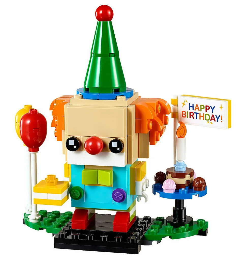 LEGO Lego Holiday Series Educational Inserted Building Blocks 40348 LEGO Square Head Aberdeen Birthday Clown