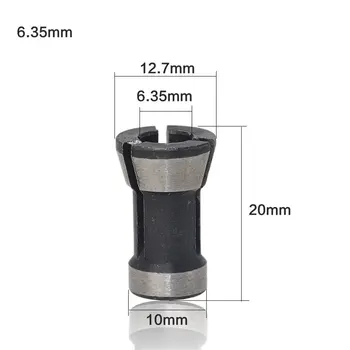 

8mm 6.35mm 6mm one set collets tool collet engraving trimming machine electric router tools for milling cutter