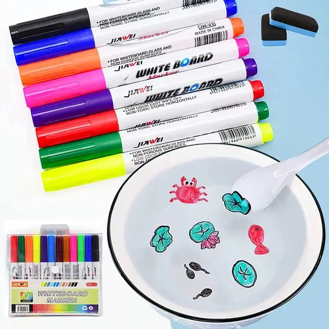 Magical Water Painting Pen Water Floating Doodle Pens Reusable Colorful Children Montessori Drawing Markers Early Education Toys 1