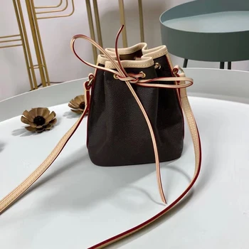 

HOT 2020 New Luxury design Women's Shoulder Bags High-quality genuine leather MINI Bucket bag Fashion NAN0 N0E Bag Free shipping