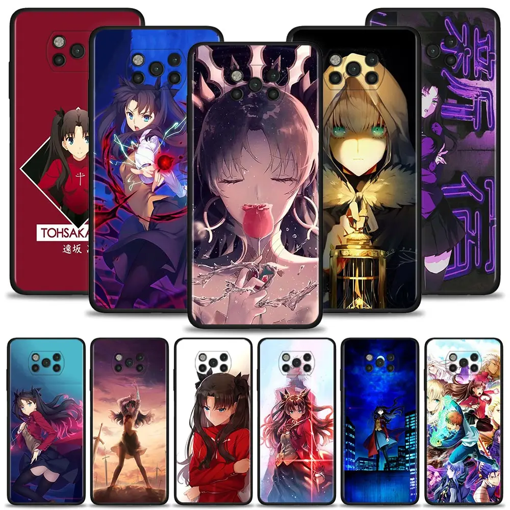 Чехол для телефона с аниме Fate Zero Tohsaka Rin Xiaomi Mi Poco X3 Pro F3 GT M3 NFC F1 5G Черный силиконовый