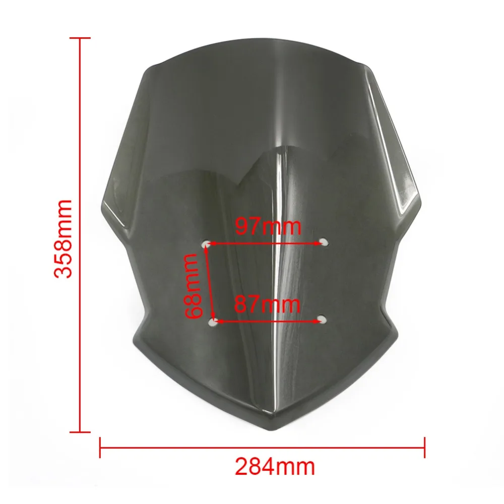 Для Yamaha FZ07 MT07 MT 07 19 Double Bubble мотоцикл ветровое стекло крышка ветрозащитная дефлектор с кронштейном