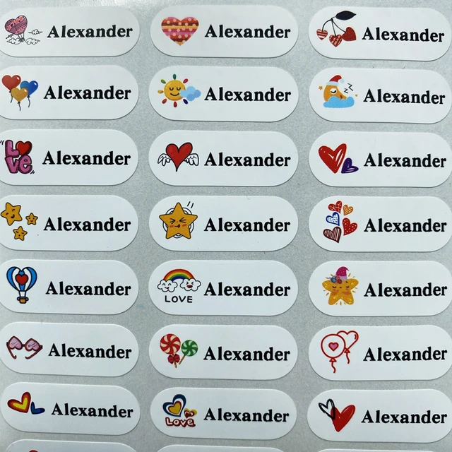 120Pcs S size Name Tag Sticker Customize Stickers Waterproof Personalized Labels Children School Stationery office Water variety 30x11mm B3