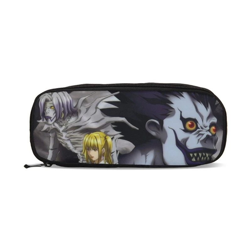Кошельки для мальчиков с надписью «Death Note», чехол-карандаш для детей, кошелек для студента, школьный пенал, канцелярские принадлежности, пенал, сумка Estojo Escolar - Цвет: Серый