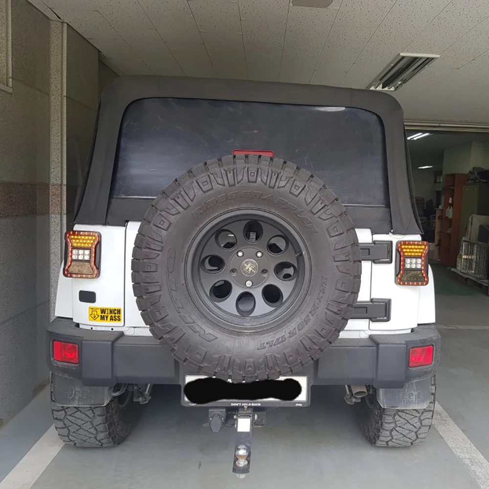 Светодиодный задний фонарь комплект для освещения автомобиля дым для Jeep Wrangler JK 2007- задние лампы стоп Обратный свет дневные ходовые огни