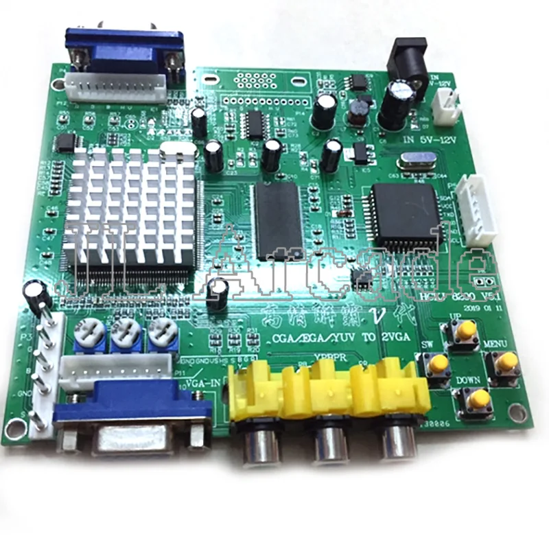 Аркадная игра RGB/CGA/EGA/YUV К двойной VGA HD видео конвертер адаптер доска GBS-8220