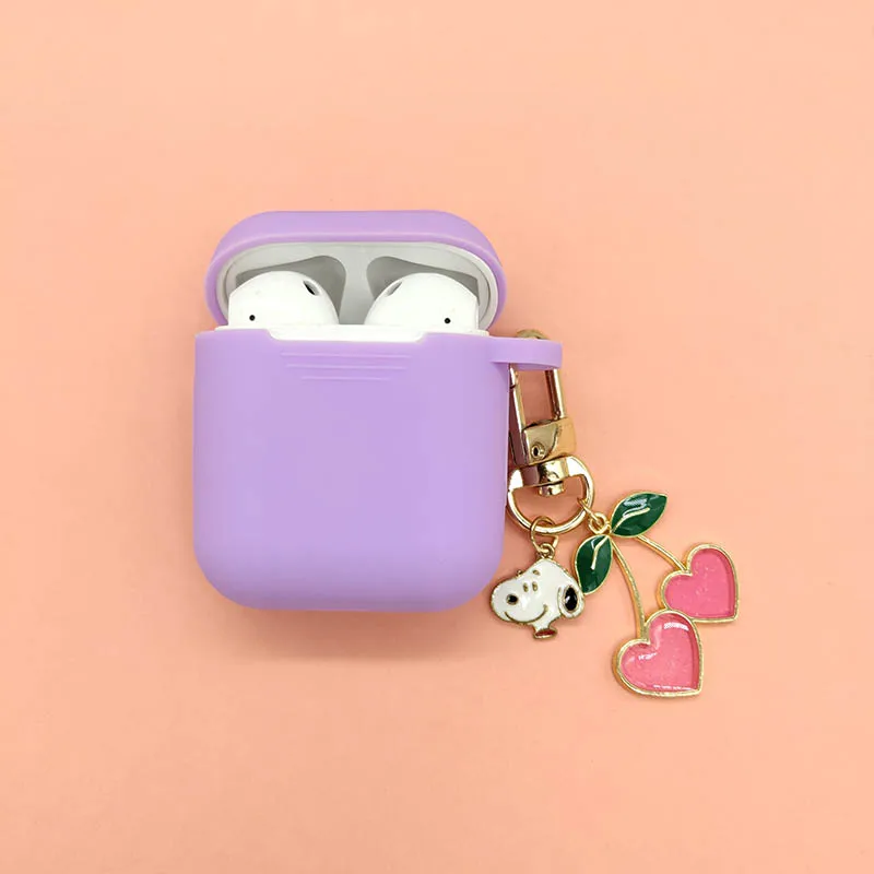 Для Apple Airpods Чехол Air pods аксессуары Bluetooth наушники защитный чехол милый Вишневый собачий кулон силиконовый чехол - Цвет: as the picture B8