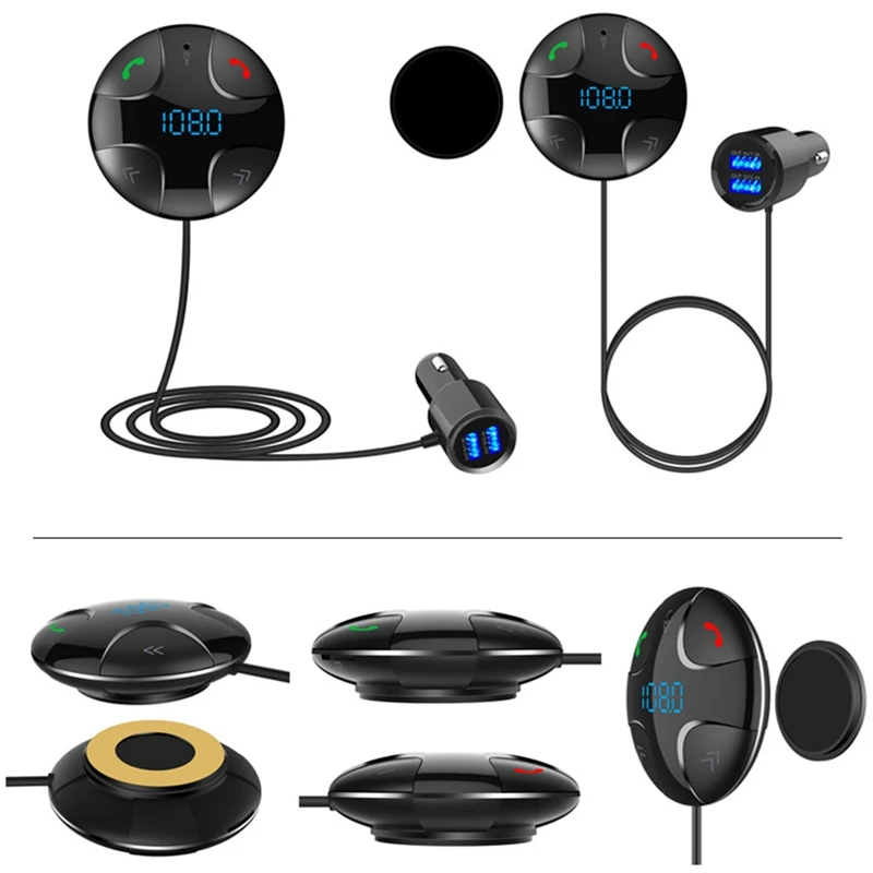 1 шт. Bluetooth 5,0 Handsfree автомобильный комплект fm-передатчик Быстрый двойной Usb зарядное устройство Автомобильный интерьер электронные аксессуары