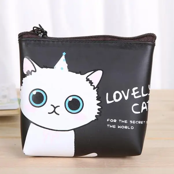 

Women Girls small bag Cute Cat Fashion Coin Purse Wallet Bag Change Pouch Key Holder Aelicy Non-Woven Fabric Print Coin Purse#30