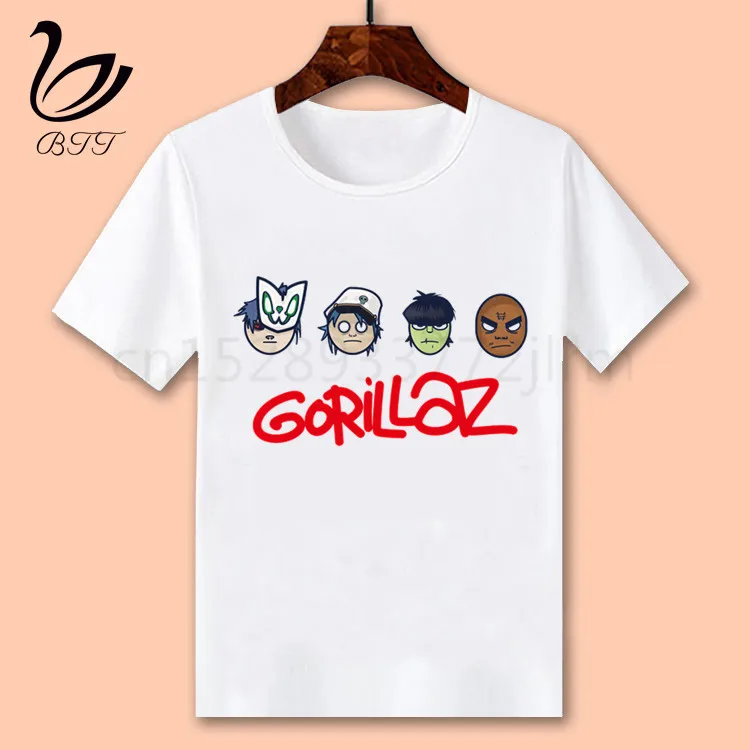 Gorillaz/футболка для маленьких мальчиков и девочек; детский топ для мальчиков; детская футболка с принтом; Забавные футболки; летняя футболка с короткими рукавами - Цвет: E