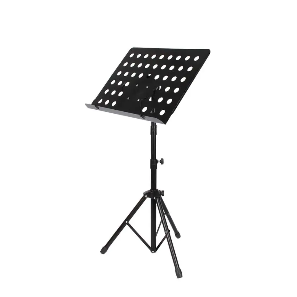 

Durable Music Score Stand Mount Adjustable Metal Tripod for Stage Practice Accessory Black