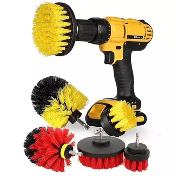 

3pc Electric Drill Kitchen Cleaning Brush Plastic Round Cleaning Brush for Carpet Glass Car Tires Polishing Brushes Scrubber