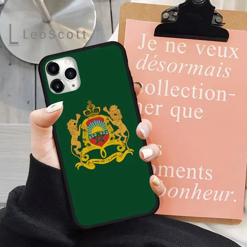 Maroc Morocco Flag Phone Case for iPhone 11 12 mini pro XS MAX 8 7 6 6S Plus X 5S SE 2020 XR cute iphone 8 cases