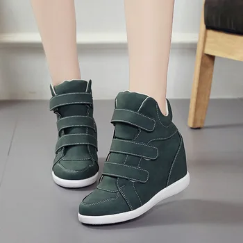 

2019 New Flat shoes women Round head Pu Solid color Ladies Shoes Increase within Leisure Women's winter shoes Size 35-39