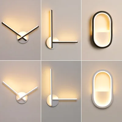 led wall lamp modern simple creative living room corridor background study Nordic bedroom bedside | Лампы и освещение