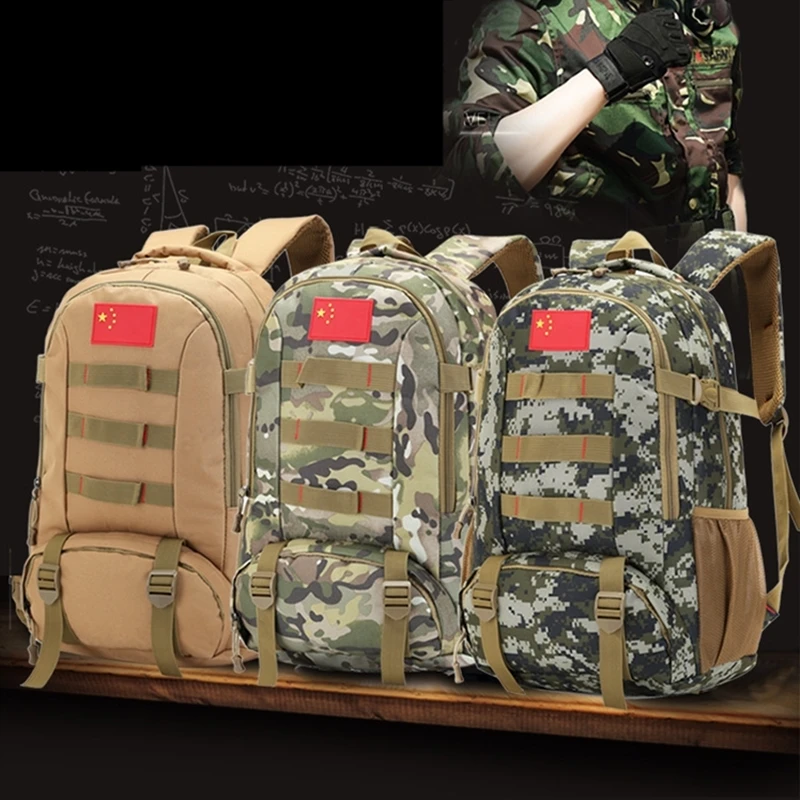 Vilead 40L Large Capacity Nylon Camouflage Shoulder Bag Waterproof Outdoor Men Women Travel Backpack Camping Hiking Tactical Bag