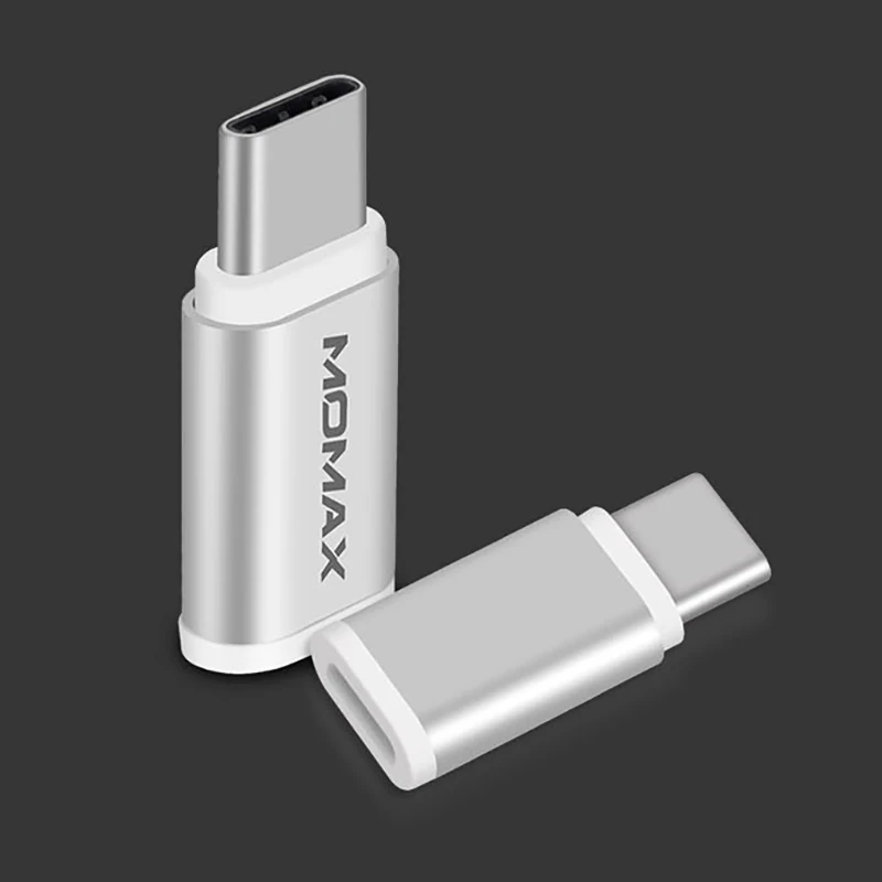 Momax DMT USB-C адаптер Поддержка 5 В 3 А двойной штекер Зарядка Синхронизация данных Шарм Алюминиевый корпус компактный и удобный для переноски