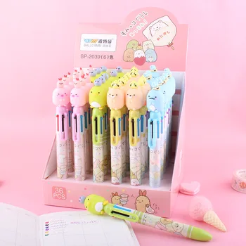 

36pcs/batch Sumikko Gurashi 6-color ballpoint pen White Bear Kappa School office writing supplies stationery gifts