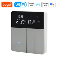 i8HGE Tuya WiFi Intelligent Temperature Controller Thermostat Backlight Brightness Automatic Adjustment Home Away Mode