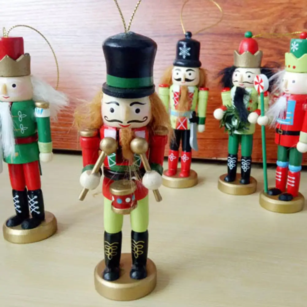 5Pcs/set Christmas Gift Nutcracker Puppet King Soldier Classic Nutcracker Puppet Pendant Birthday Wedding Gift 12CM